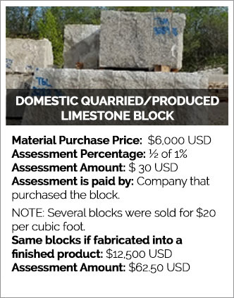 Domestic Quarried/Produced Limestone Block